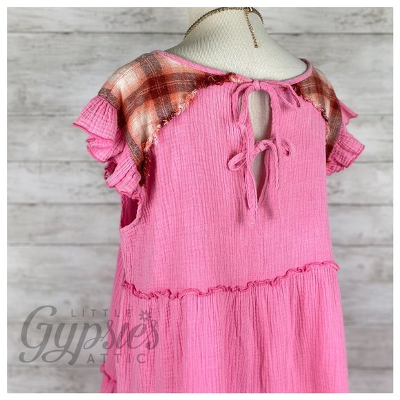 POL Baby Doll Grunge Double Gauze Mini Dress - Picture 10 of 14